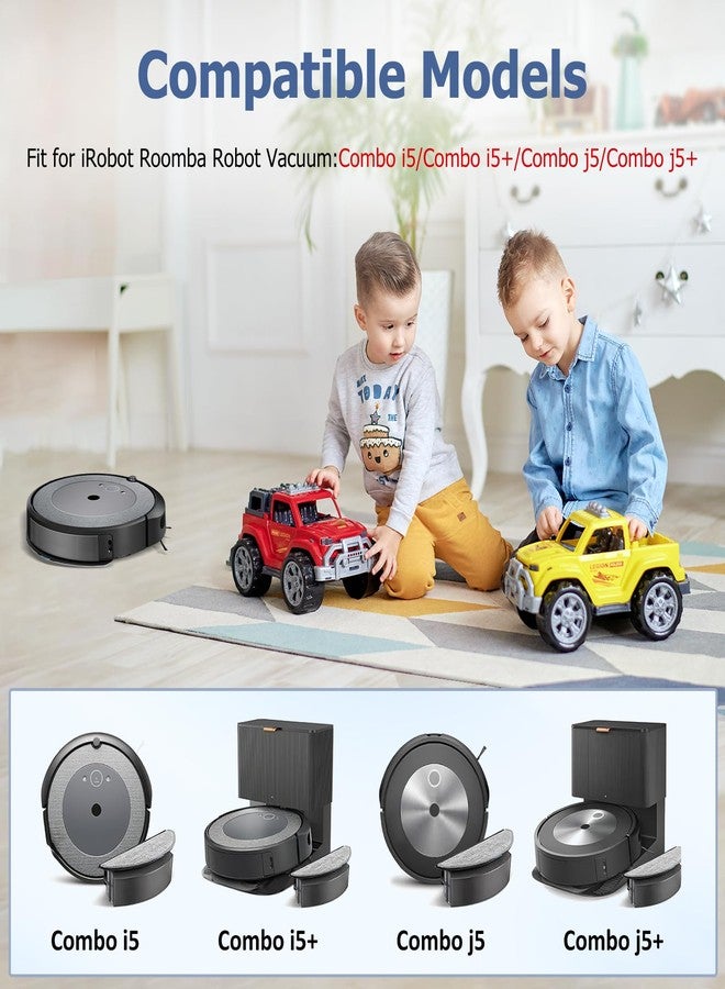 عبوة من 6 قطع من وسادات الممسحة البديلة لروبوت التنظيف Roomba Combo i5 و j5 Series i5+ j5+، وسادات تنظيف من الألياف الدقيقة، ملحقات بديلة - Image 2